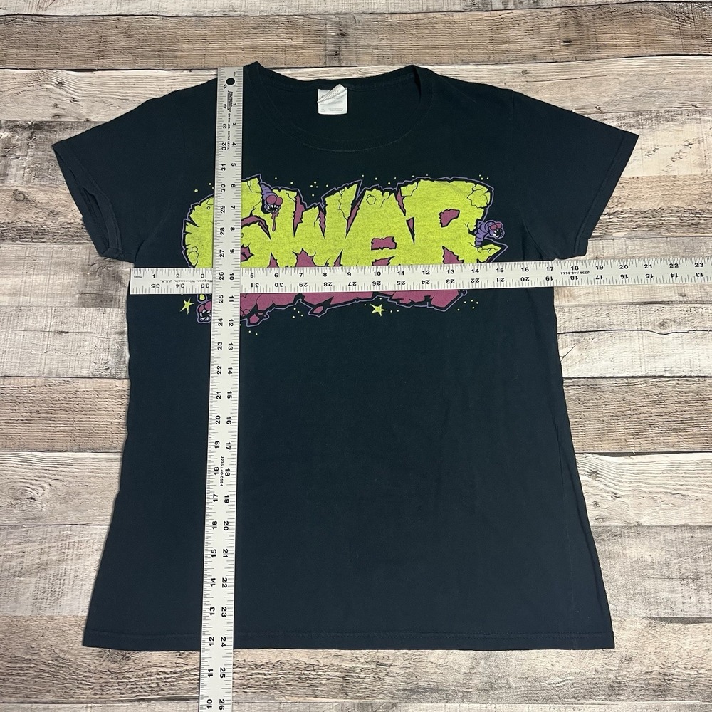 Gwar Shirt Women's Size Medium Black Rock Band Tee Logo Spell out - Picture 4 of 8